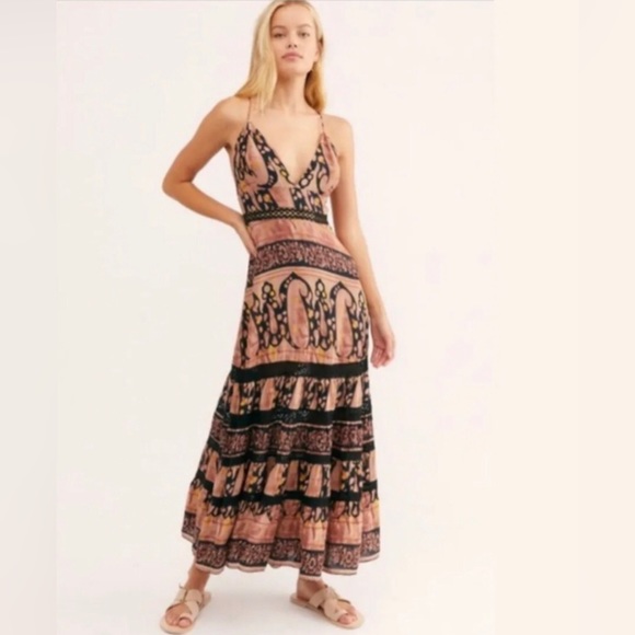 Free People Dresses & Skirts - NWOT Free People Elektra Maxi Dress Sahara Combo Sz M